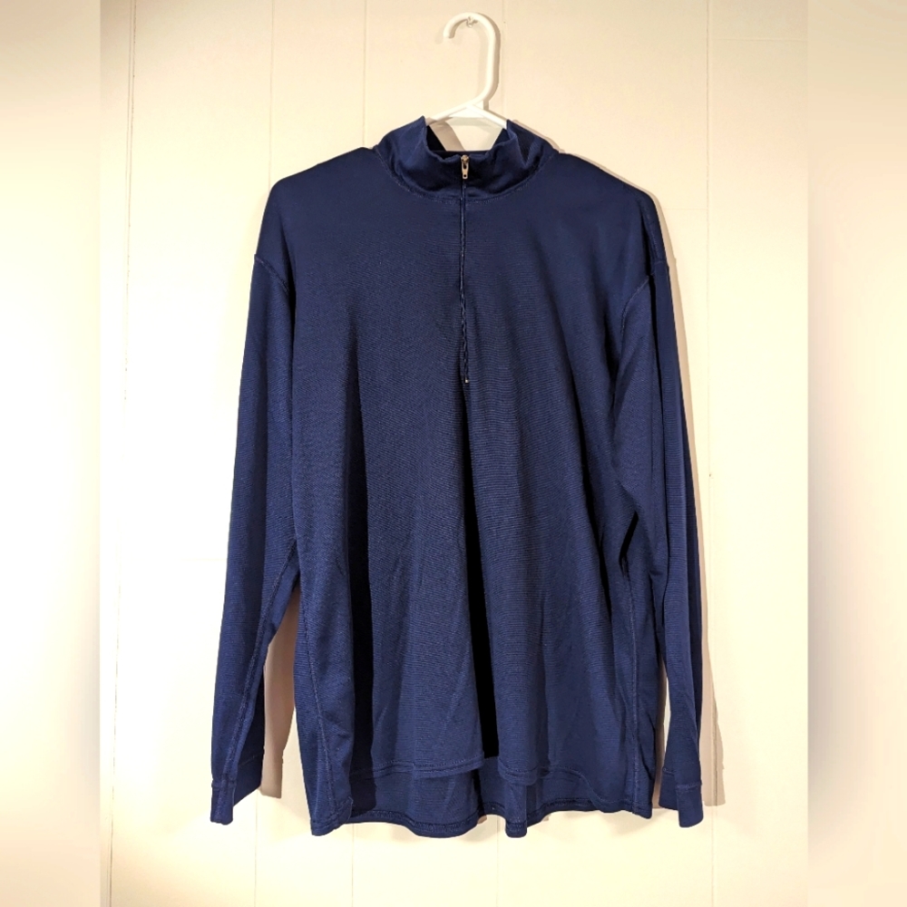 Patagonia Capilene Baselayer Navy Blue Quarter Zip Long Sleeve Pullover Men's L